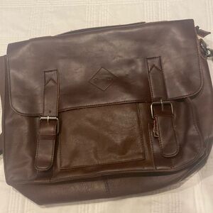 Ozebella Brown Flap Messenger Bag - looks like leather but no tag gently loved